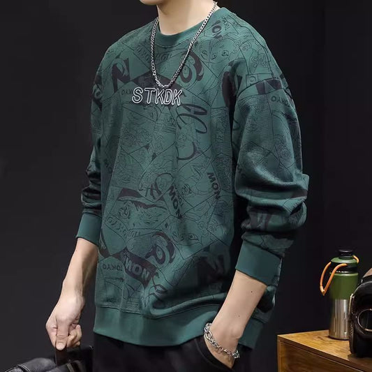 Men’s Round Neck Printed Sweatshirt