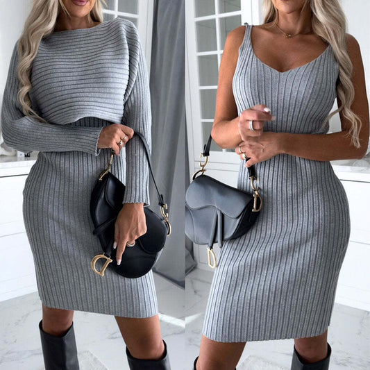 Women’s 2-Piece Solid Stripe Set