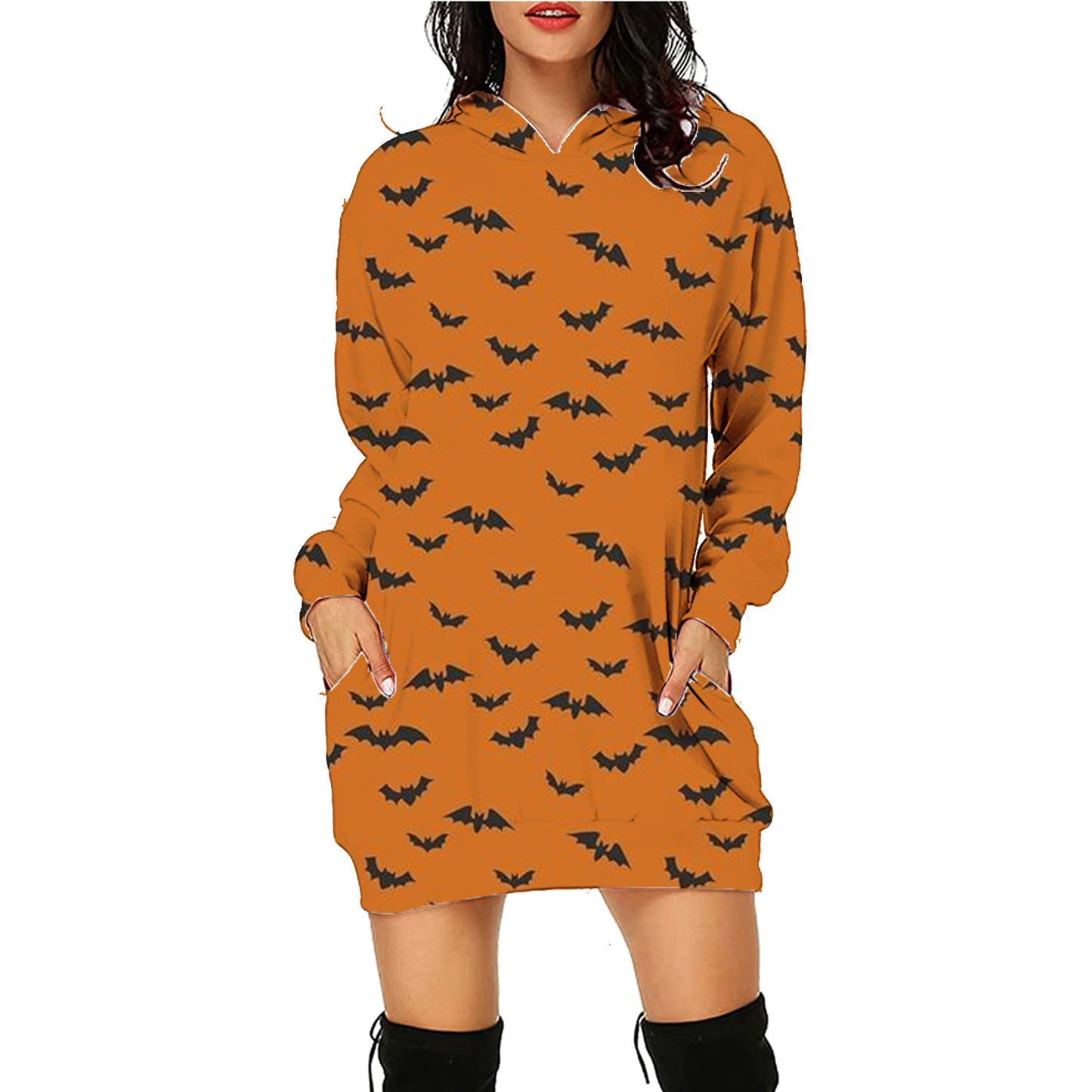 Halloween Print Long Hoodie