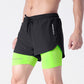 Double-Layer Drawstring Sports Shorts