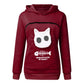 Hoodie Sweatshirt with Cat Pocket Design