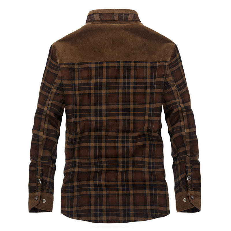 Thicken Warm Fleece Plaid Jacket
