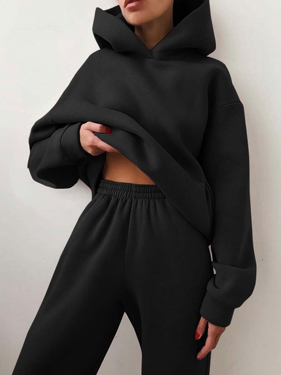 Women's Casual Two-Piece Hoodie Tracksuit