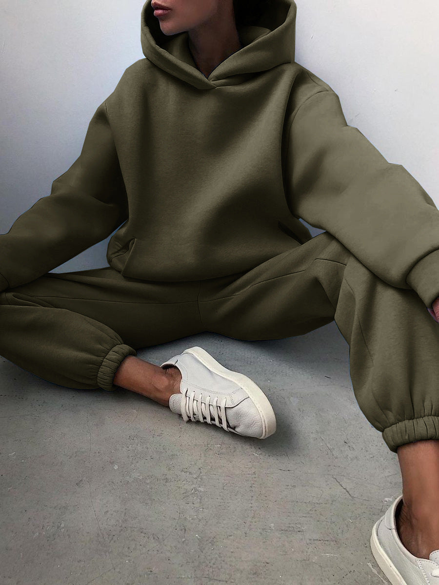 Women's Casual Two-Piece Hoodie Tracksuit