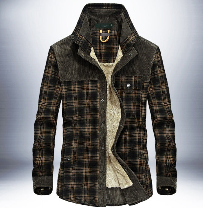Thicken Warm Fleece Plaid Jacket