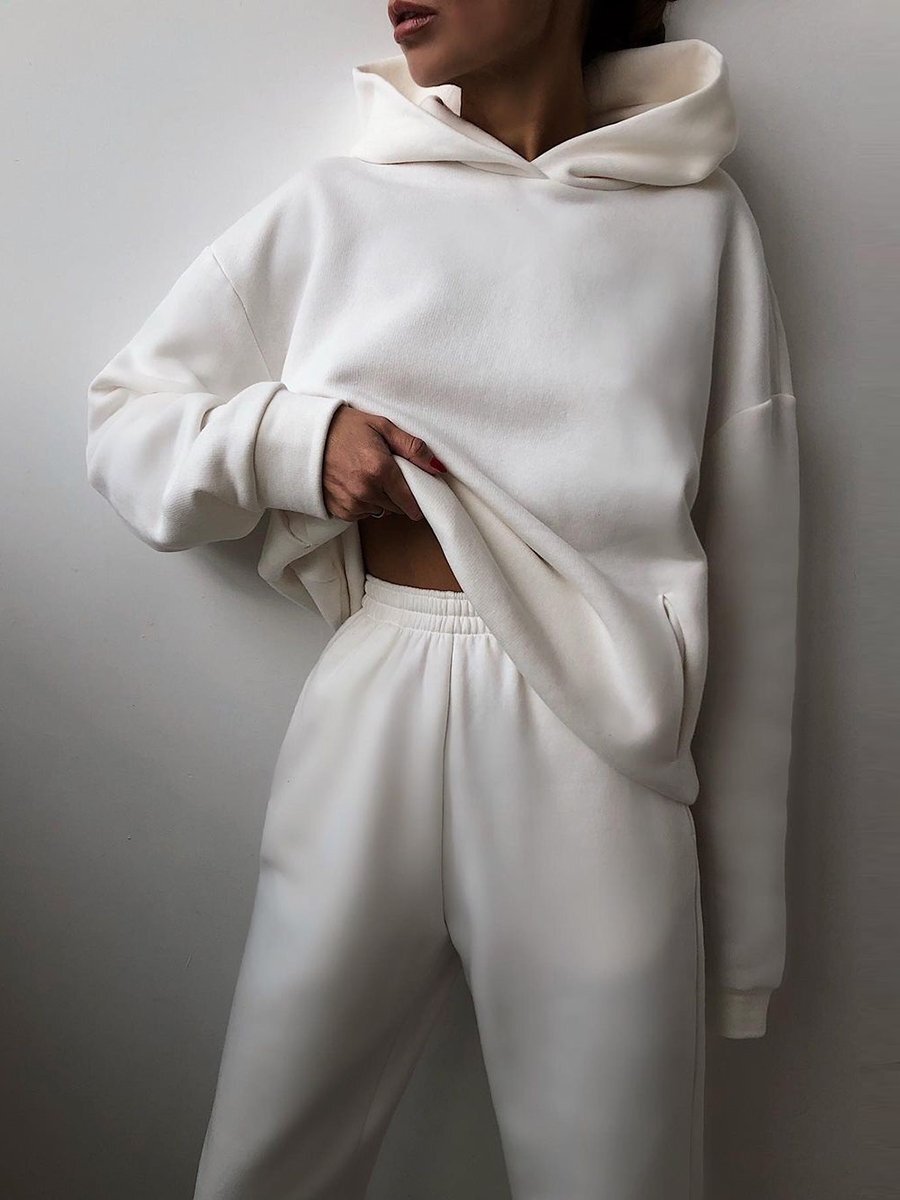 Women's Casual Two-Piece Hoodie Tracksuit