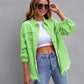 Fashion Ripped Shirt Jacket