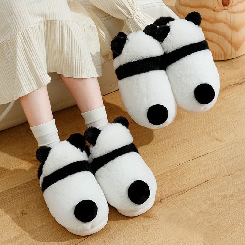Cute Panda Plush Winter Slippers