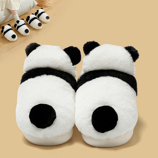 Cute Panda Plush Winter Slippers