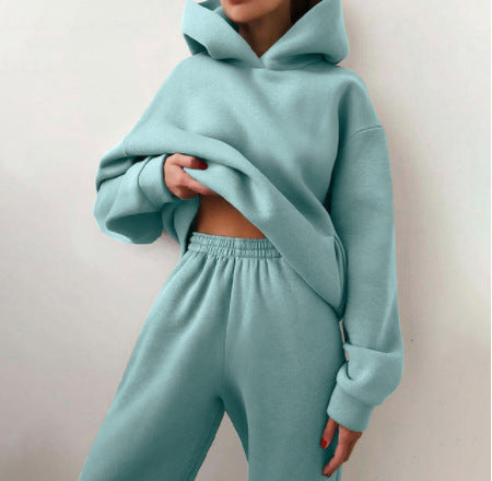 Women's Casual Two-Piece Hoodie Tracksuit