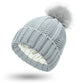 Women’s Satin-Lined Knit Beanie with Faux Fur Pom