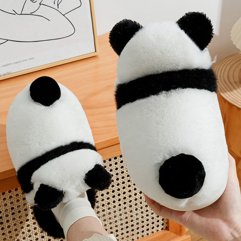Cute Panda Plush Winter Slippers