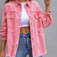Fashion Ripped Shirt Jacket