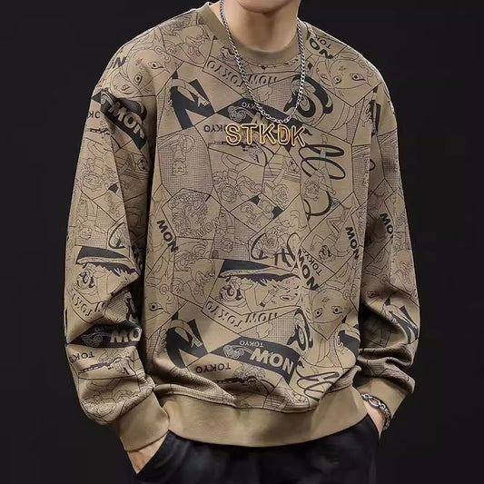 Men’s Round Neck Printed Sweatshirt