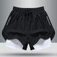 Double-Layer Drawstring Sports Shorts