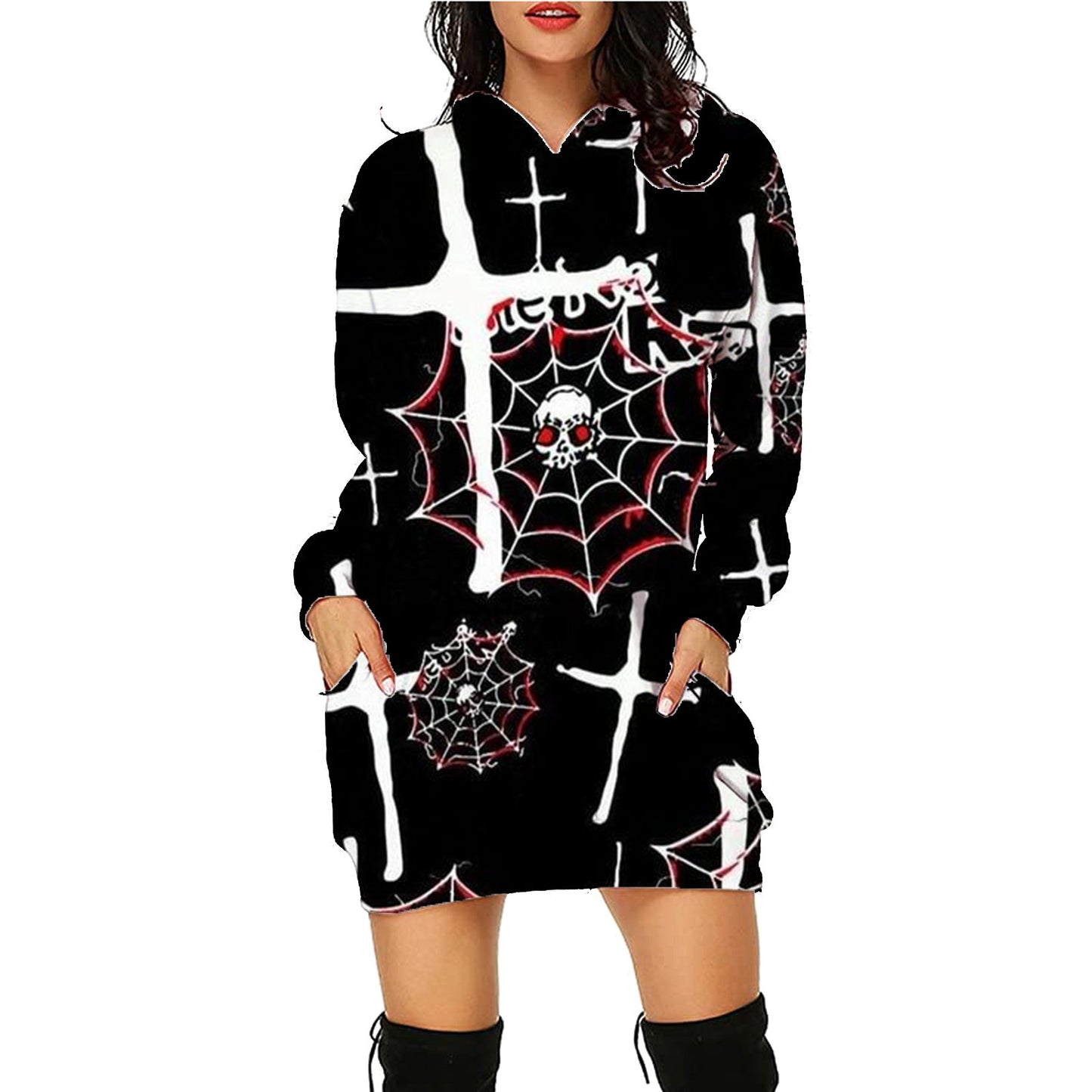 Halloween Print Long Hoodie