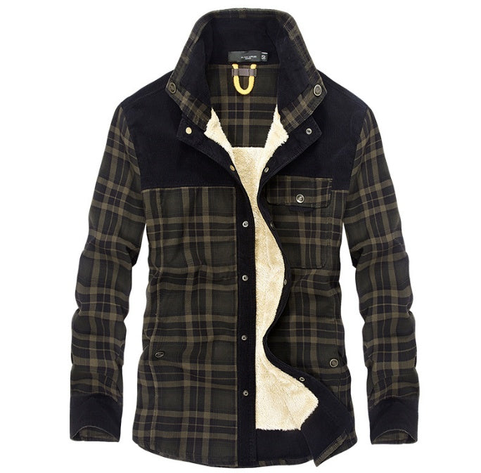 Thicken Warm Fleece Plaid Jacket