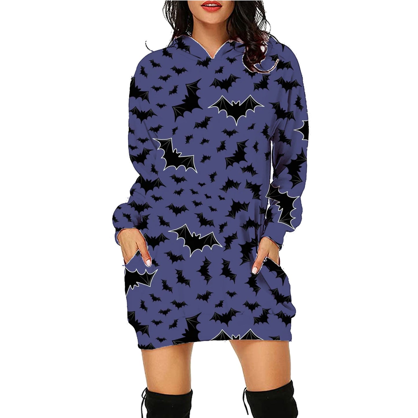 Halloween Print Long Hoodie