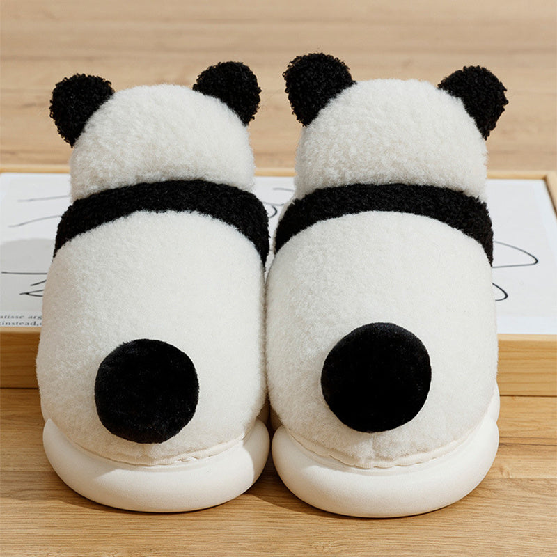 Cute Panda Plush Winter Slippers