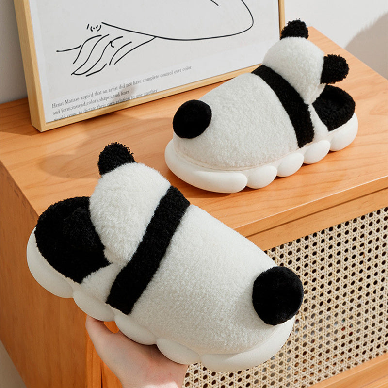 Cute Panda Plush Winter Slippers