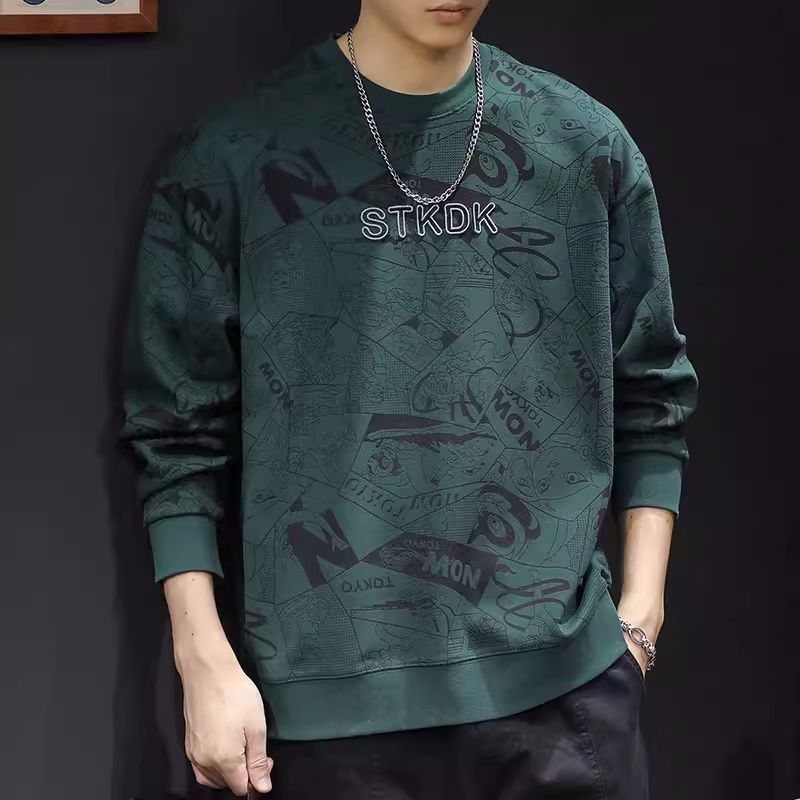 Men’s Round Neck Printed Sweatshirt