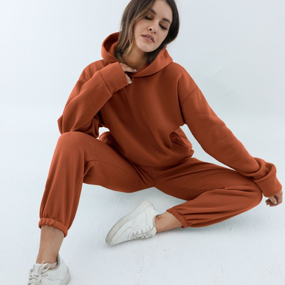 Women's Casual Two-Piece Hoodie Tracksuit